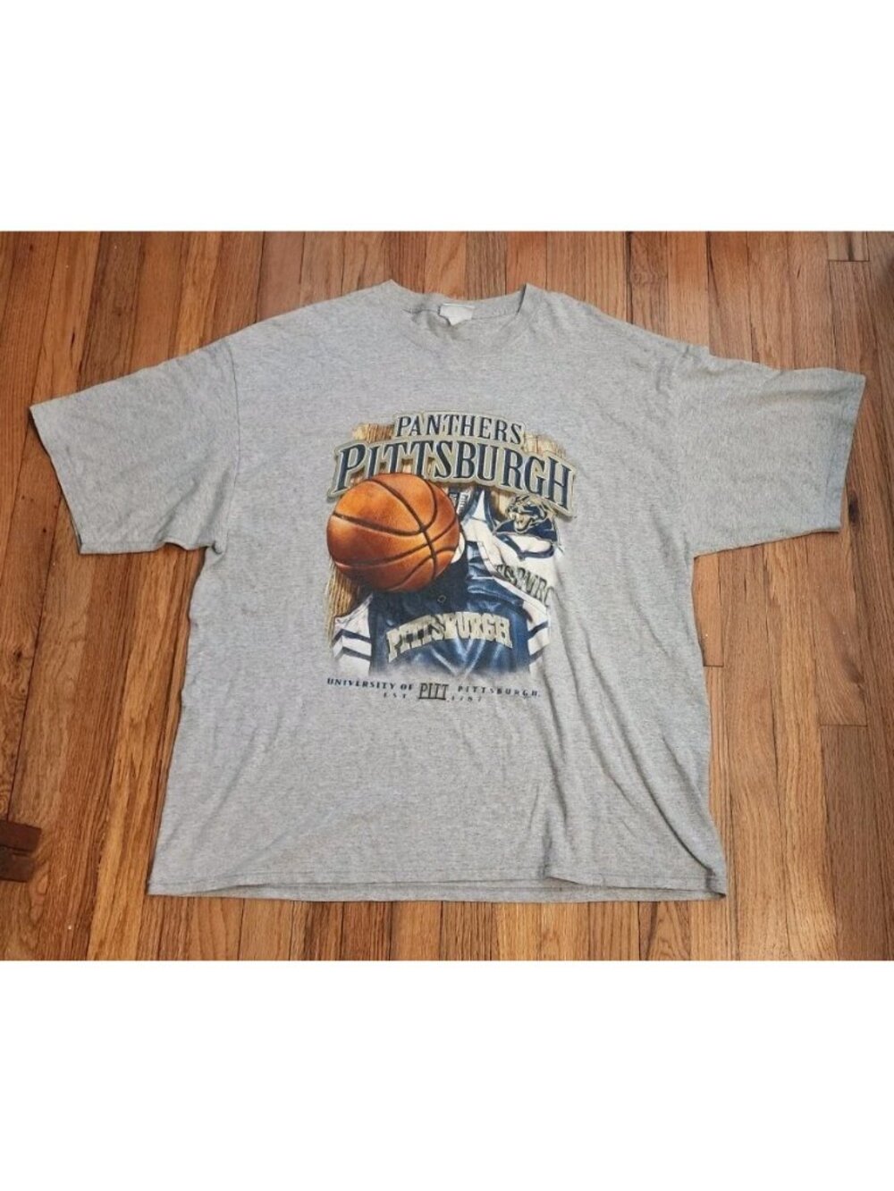 Vintage University of Pittsburgh PITT Panthers TShirt 90s Y2K Graphic Logo 2XL - Picture 2 of 7